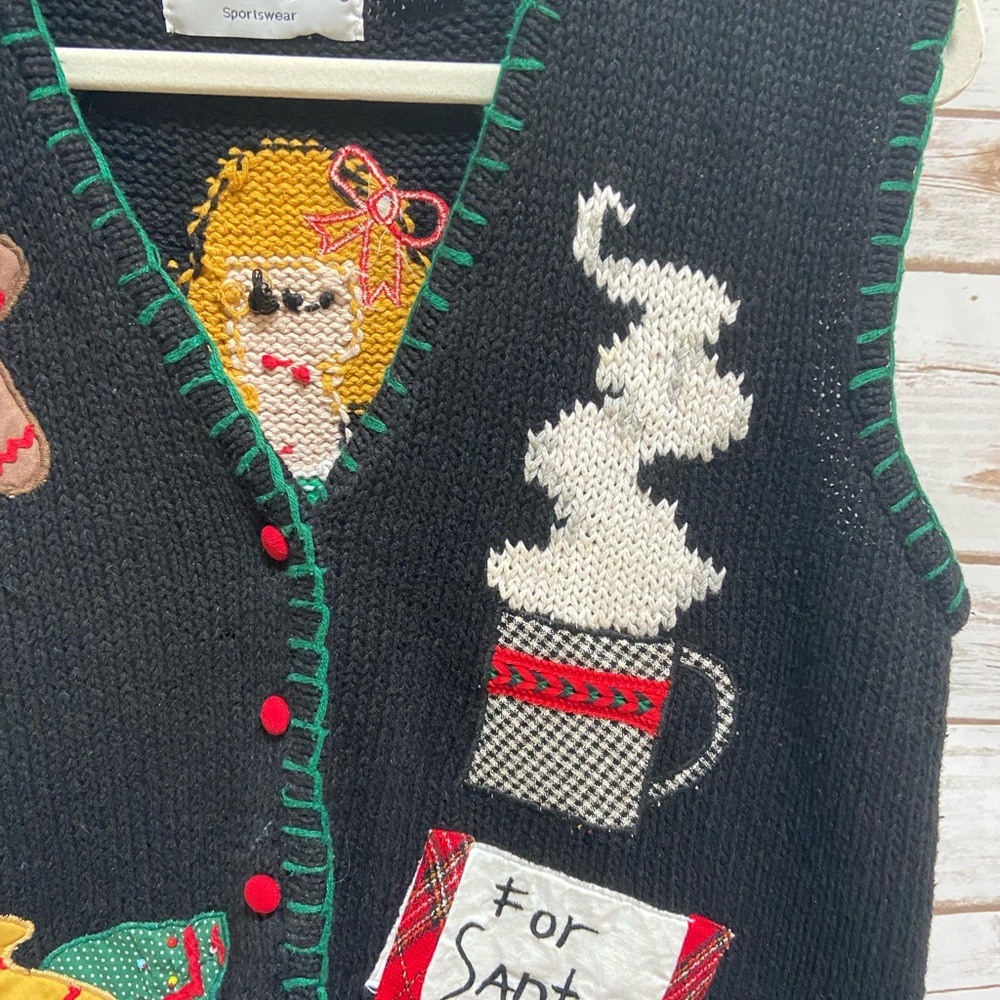 Sharon Young Christmas Vest Size Medium View 6
